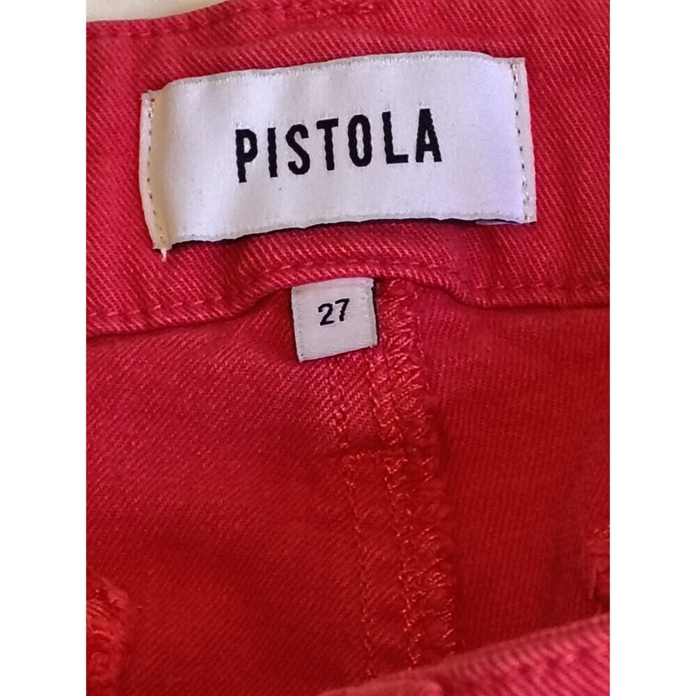 Pistola Red High-Waisted Utility Cargo Shorts Women’s Size 27 - Picture 3 of 11